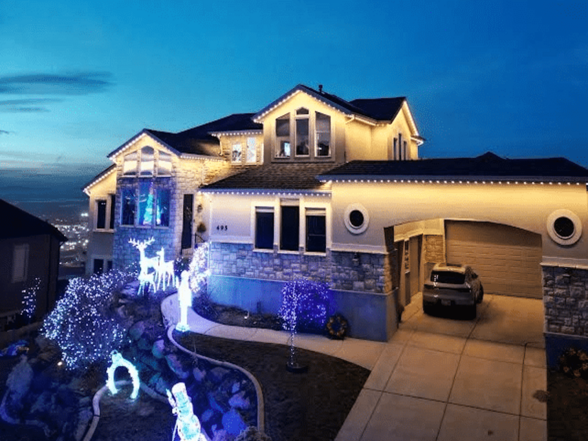 Permanent roofline lighting Colbert, WA